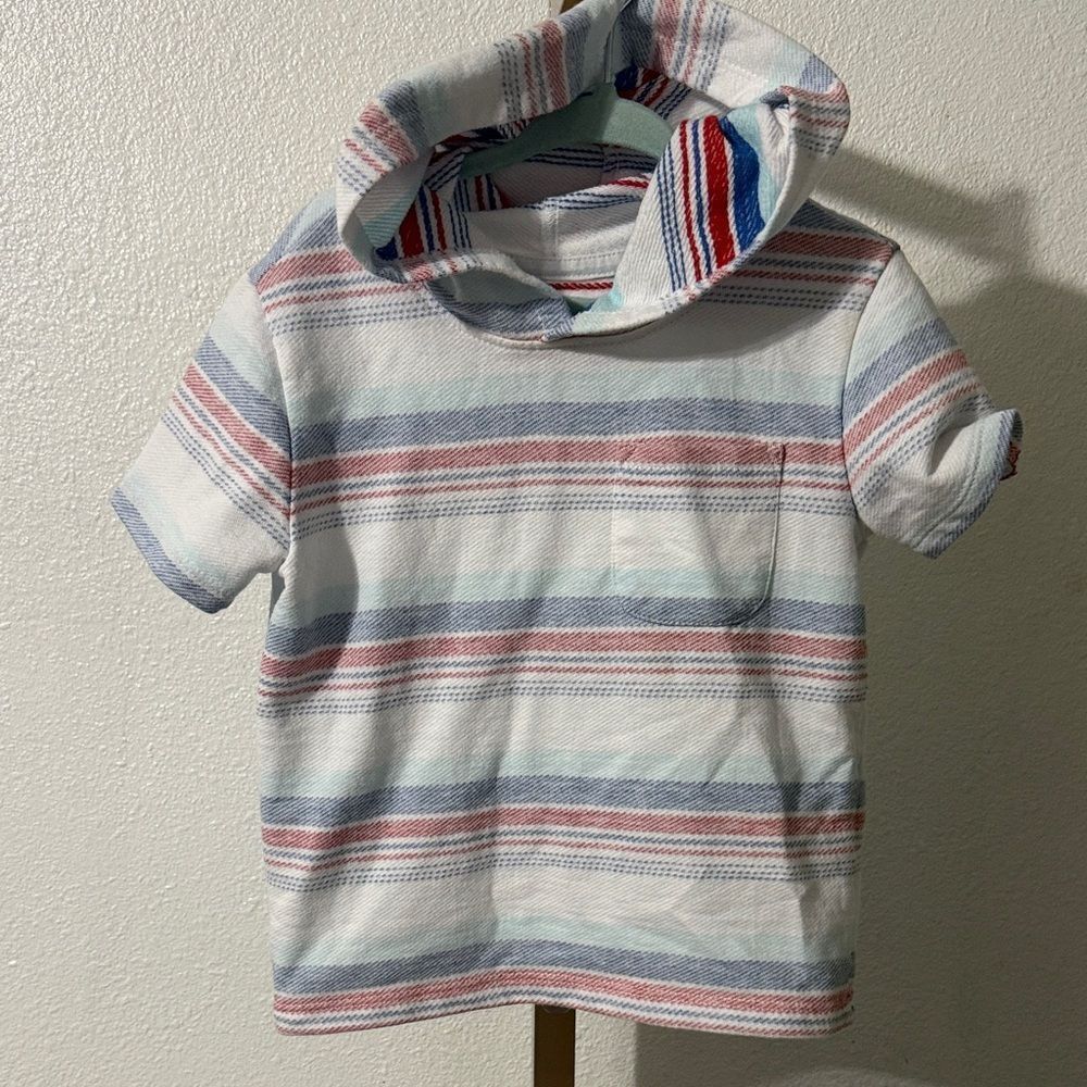 Cat & Jack Multicolor Striped Hoodie T-Shirt